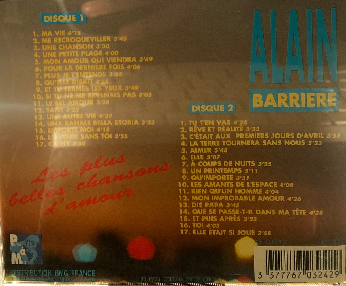 Alain Barrière - Les Plus Belles Chansons D'Amour