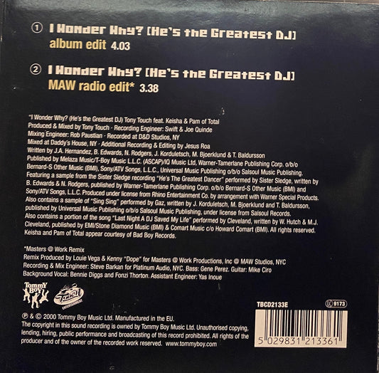 Tony Touch Feat. Keisha & Pamela Long - I Wonder Why He's The Greatest DJ