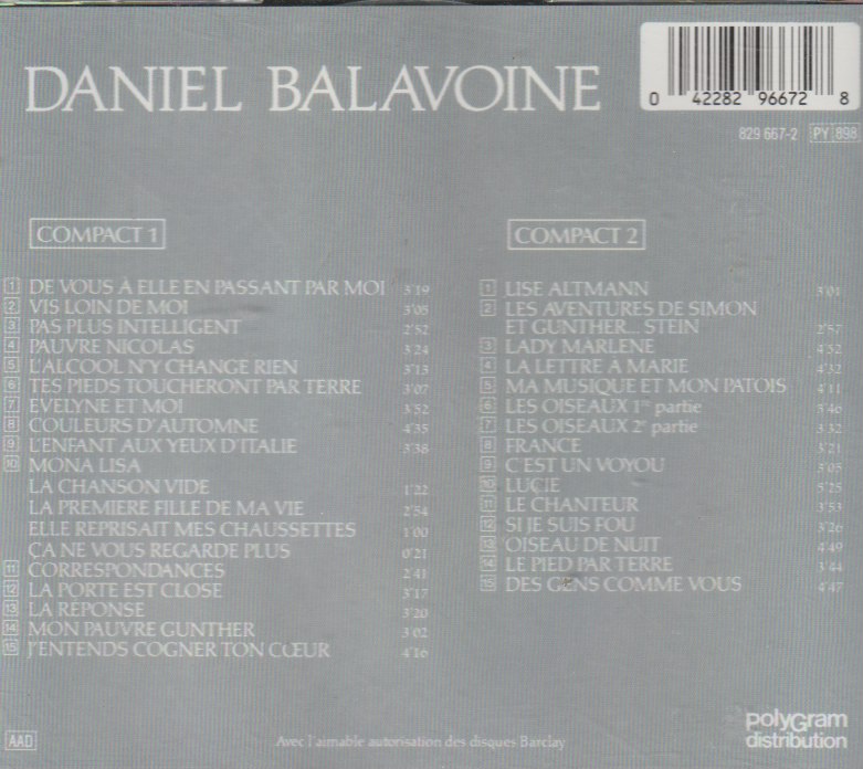 Daniel Balavoine - Collection 2 CD