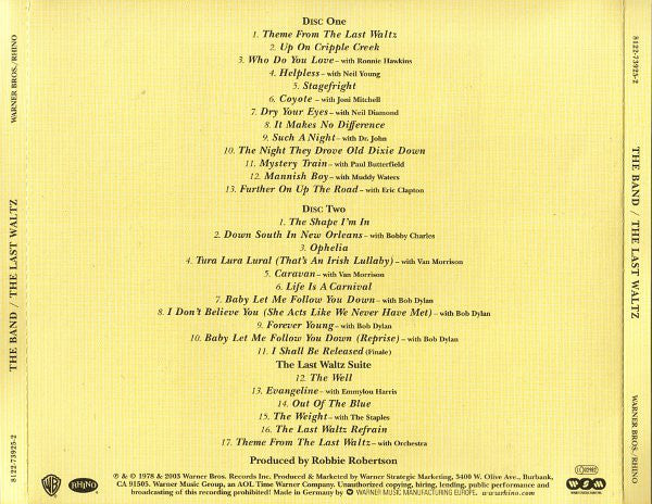 Band, The - The Last Waltz