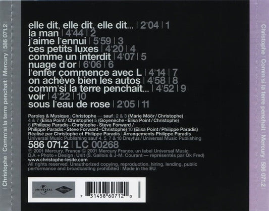 Christophe - Comm'si La Terre Penchait