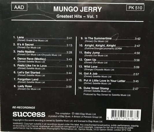 Mungo Jerry - Greatest Hits - Vol. 1