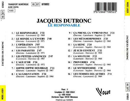 Jacques Dutronc - Le Responsable