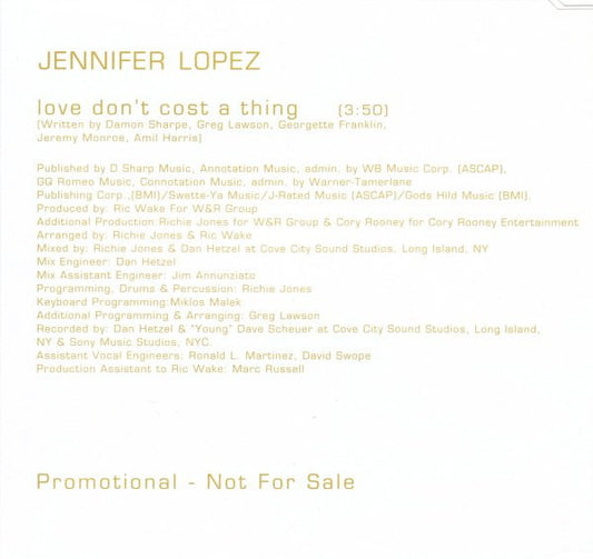 Jennifer Lopez - Love Don't Cost A Thing