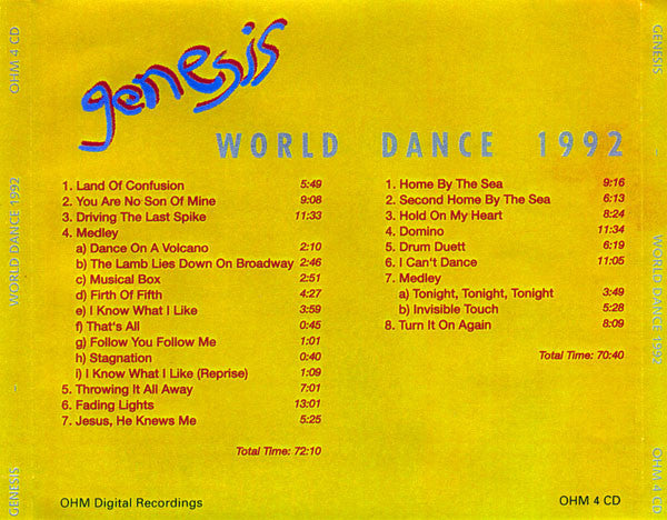 Genesis - World Dance 1992