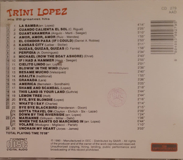 Trini Lopez - His 28 Greatest Hits