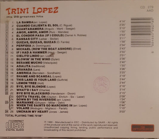 Trini Lopez - His 28 Greatest Hits