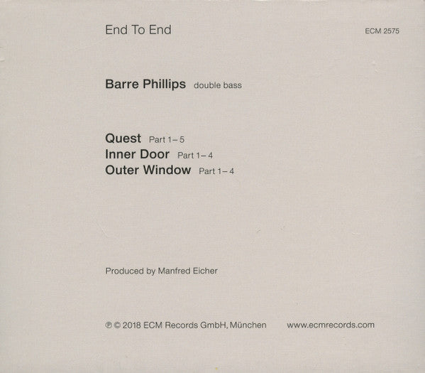 Barre Phillips - End To End