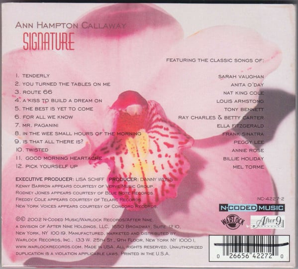 Ann Hampton Callaway - Signature