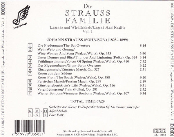 Johann Strauss Jr. - Die Strauss Familie • Legende Und Wirklichkeit = Legend And Reality • Vol. 1