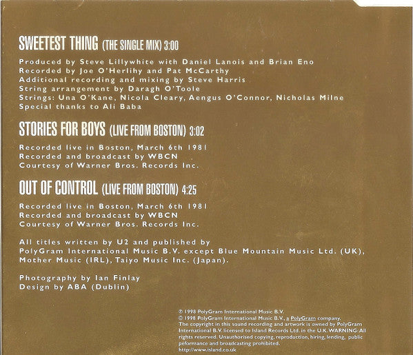 U2 - Sweetest Thing