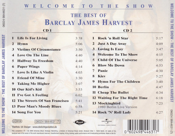 Barclay James Harvest - Welcome To The Show - The Best Of Barclay James Harvest