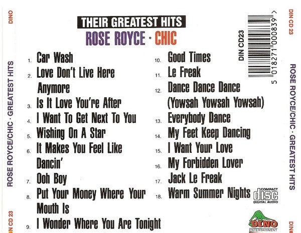 Chic & Rose Royce - Greatest Hits