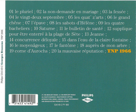 Georges Brassens - TNP 1966