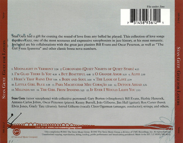 Stan Getz - Getz For Lovers