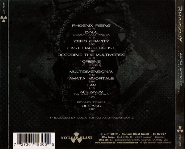 Turilli / Lione Rhapsody - Zero Gravity (Rebirth And Evolution)