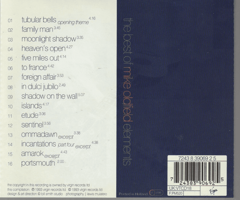 Mike Oldfield – The Best Of Mike Oldfield: Elements