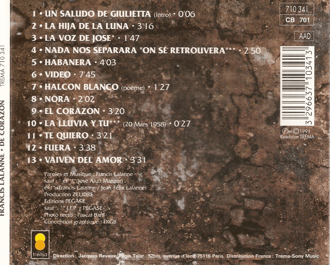 Francis Lalanne - De Corazon