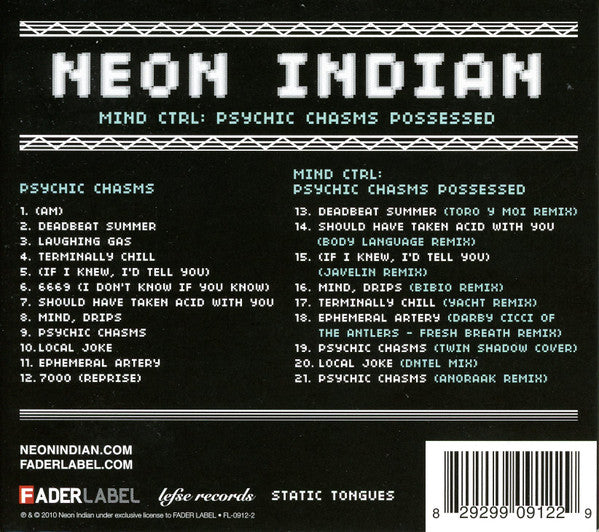 Neon Indian - Psychic Chasms / Mind Ctrl: Psychic Chasms Possessed