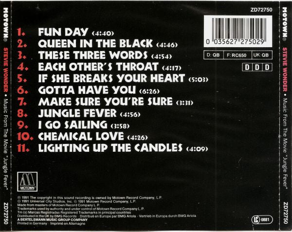Stevie Wonder – Music From The Movie Jungle Fever