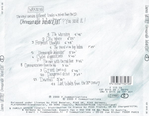Laurent Garnier - Unreasonable Behaviour