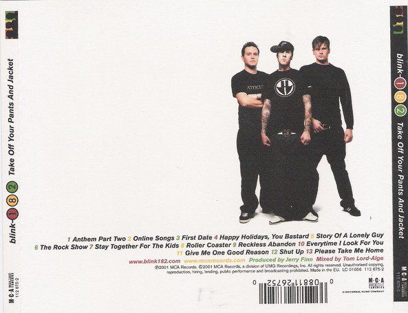 Blink-182 Take Off Your Pants And Jacket