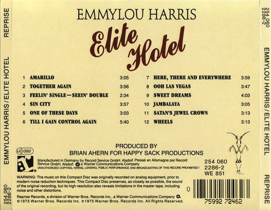 Emmylou Harris - Elite Hotel