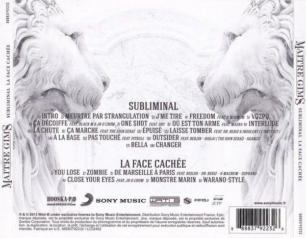 Maitre Gims - Subliminal La Face Cachée