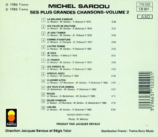 Michel Sardou - Ses Plus Grandes Variété Françaises Volume 2