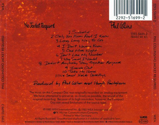 Phil Collins - No Jacket Required