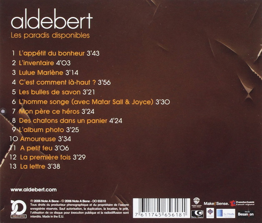 Aldebert – Les Paradis Disponibles