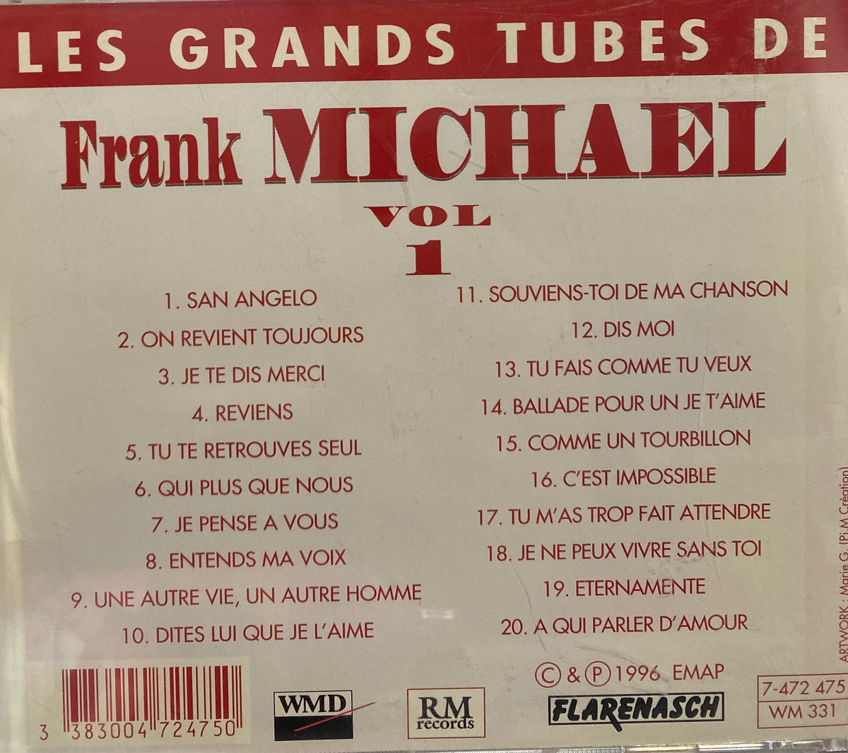Frank Michael - Les Grands Tubes De Frank Michael Vol 1