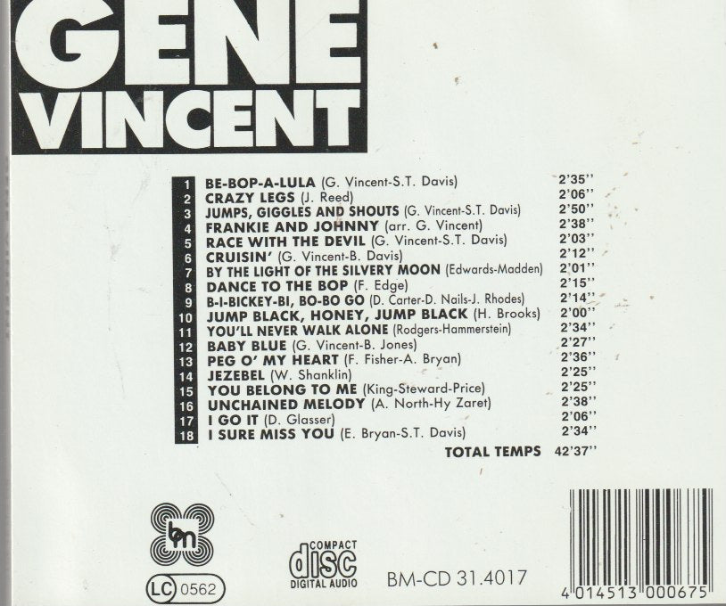 Gene Vincent – Be-Bop-A-Lula. Baby Blue. Race With The Devil