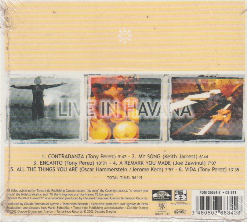 Tony Perez Trio – Live in Havana
