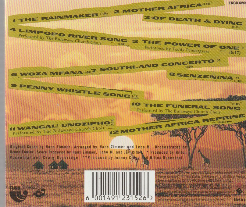 The Power Of One - Original Motion Picture Soundtracks