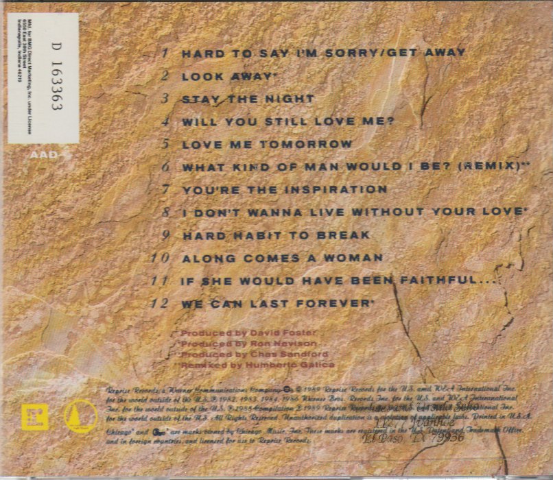 Chicago Greatest Hits 1982-1989