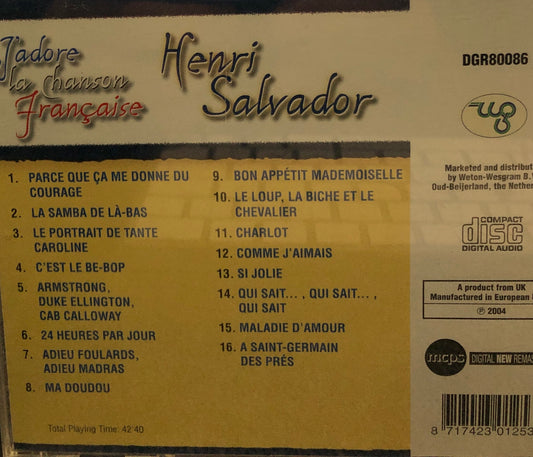 Henri Salvador - J'adore la chanson française