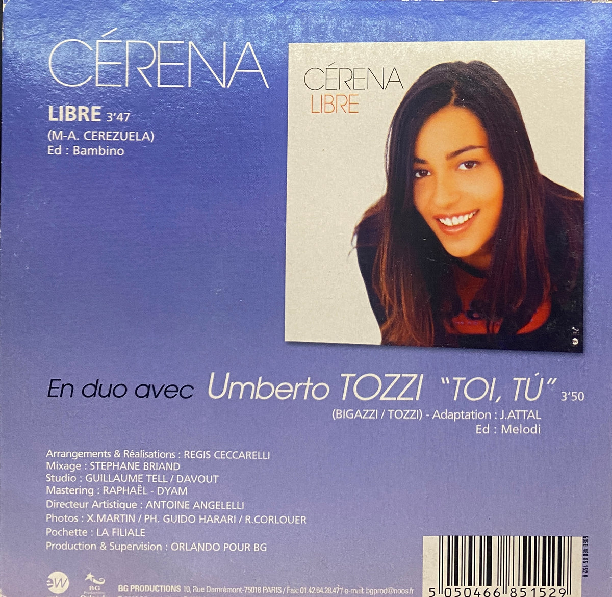 Umberto Tozzi / Cérena - Toi, Tu