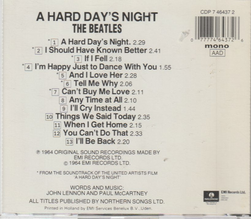 Beatles, The - A Hard Day's Night