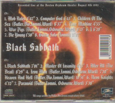 Black Sabbath - Boston 1992