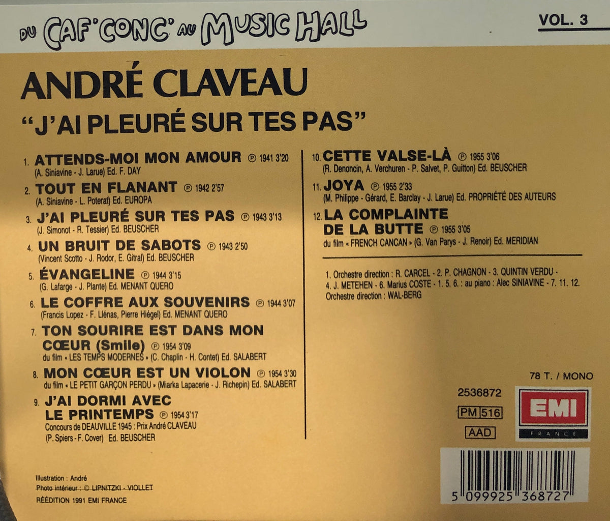 André Claveau - J'ai pleuré sur tes pas