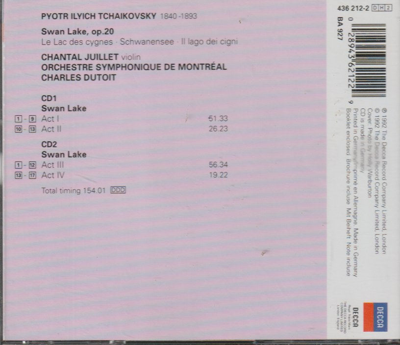 Tchaikovsky : Dutoit, Montréal – Swan Lake
