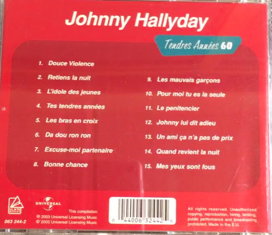Johnny Hallyday - Tendres Années 60