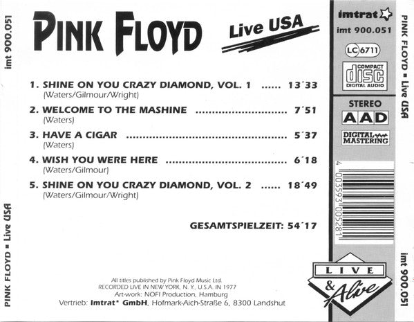 Pink Floyd - Live USA