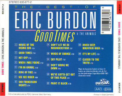The Eric Burdon & Animals - Good Times (The Best Of Eric Burdon & The Animals)