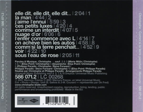 Christophe - Comm'si La Terre Penchait