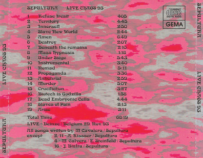 Sepultura - Live Chaos 93