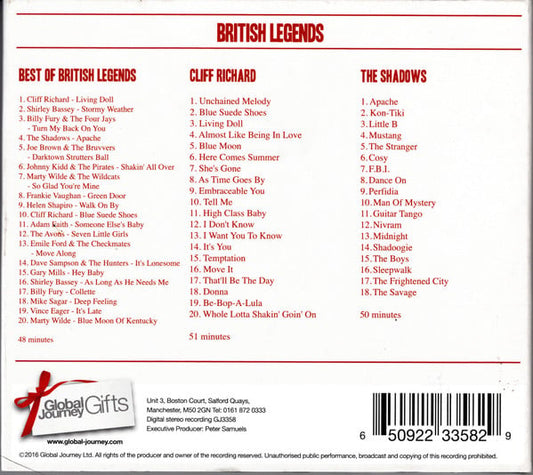 Cliff Richard, Shadows, The, Shirley Bassey - British Legends