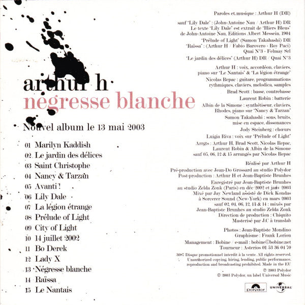 Arthur H - Négresse Blanche