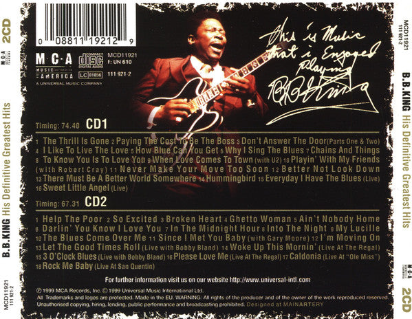 B.B. King - His Definitive Greatest Hits